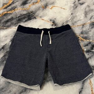H&M Dark Blue Jean Shorts with White Accents